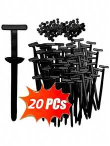 Nylon Universal Cable Tie Buckle, Zip Lock Pro Car Button Grip Ziptie Lock Clips, Strap Style Self-Locking Zip Tie For Automotive Bumper Liner Auto Body Trim Panel Fastener Push Rivets - one-size - View 15