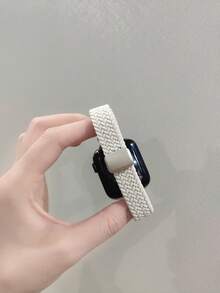 1pc Women's Nylon Braided Watch Band Strap Compatible With 38/40/41/42/44/45/49mm Ultra/SE/8/7/6/5/4/3/2/1 - Starlight - View 2