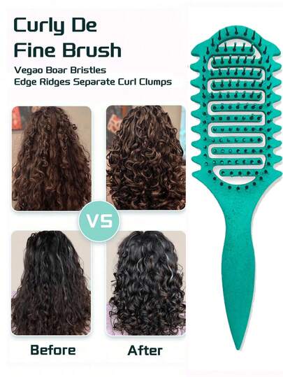 Hair brushes-EU+UK Cepillo de peinado y moldeado de cabello rizado X Milania Actualizado, con un diseño especial de cerdas específicamente para cabello rizado, que da forma eficazmente a los rizos y reduce el tirón y el frizz. Este cepillo combina herramientas de peinado, productos y accesorios, convirtiéndolo en un artículo esencial para salones, peluquerías, viajes, vuelta al colegio y vacaciones.