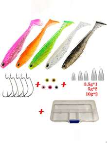 New Lure Soft Bait Set Texas Fishing Set Without Bottom Hanging Complete Set - Multicolor - View 1