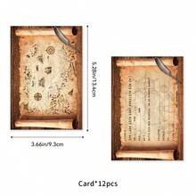 12张藏宝图主题生日、节日、派对邀请卡，海盗寻宝派对、生日、邀请函 - 摩卡棕 - 查看 2