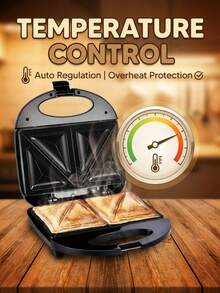 SOKANY 08112 三明治机 家用早餐机 煎吐司神器 不粘涂层煎炸机 水锁纹路设计 口感柔和 - 黑色 - 查看 11