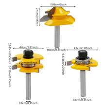 SanBouSi 3-Piece Disc Groove Cutter Wood Cutter 45 Degree Mitre Cutter Groove And Groove Cutter Set - 45 Degree Mitre Cutters - View 3