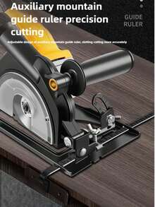 手持式角磨机转切割磨机支架，40mm可调0-45°底座支架，带导尺，适用于100-125mm锯片 - 角磨切割座+導尺 - 查看 11