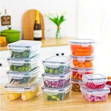 24 -Piece Food Storage Container Set Kitchen Storage Boxes Leak-Proof Meal Prep Boxes Local Warehouse - Sealed Design, Easy-To-Close Lids, Stackable Includes 12 Lunch Boxes, 12 Lids, And Free Labels And Markers, Suitable For Kitchen And Pantry Organization - 24-piece Set - View 6