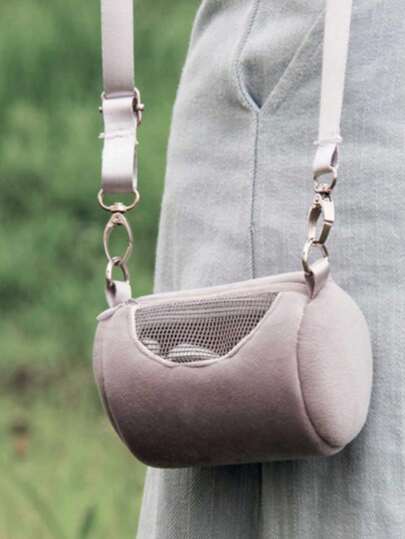 便携式仓鼠背包 - 柔软透气的仓鼠及小型宠物旅行包（舒适圆形设计 - 非常适合带宠物去看兽医和户外探险）