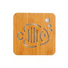 Cartoon Hollow Wooden Cup Coasters, Thick Heat Insulation Mat, Non-Slip Pot Pan Dish Pad For Kitchen - Ginger - View 16
