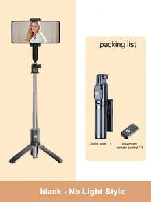 STICKMAG 74厘米/29.1英寸无线蓝牙自拍杆三脚架，带可调节3速LED自拍灯，360°不锈钢防抖三脚架自拍杆，可手持或桌面使用，兼容 16/15/14/13/12/11e/Max/Pro/Xs/Xr/X/Plus、Galaxy S25/S24/S23/S22 Ultra及其他安卓智能手机 - 彩色 - 查看 17