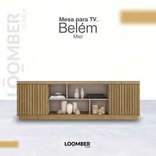 Mesa para TV Belém Miel Loomber - Camel - Ver 2