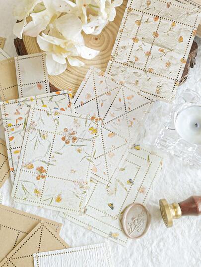 MOCARD 18 piezas/Paquete Bloc de notas con inspiración vintage, materiales decorativos DIY sin adhesivo, regalos festivos, suministros de scrapbooking hechos a mano, planificador personalizado, artículos de papelería escolar creativos