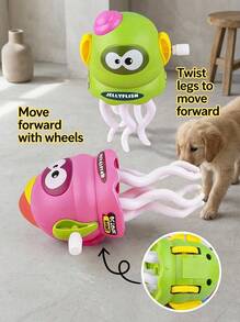 PETSIN Giocattolo a forma di gatto calamaro carino, 2 modalità di movimento, massaggio o gioco, senza batterie, adatto per attività di gatti sia in casa che all'aperto, allevia la noia - Multicolore - Visualizzare 3