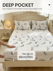 Bộ ga trải giường in họa tiết 2/3 món (1 ga trải giường + 1/2 vỏ gối, không kèm ruột gối), chất liệu bảo vệ nệm thân thiện với da và thoải mái, vỏ nệm in họa tiết, mềm mại, thoáng khí, nhiều kích cỡ, phù hợp với giường đơn/đôi/nữ hoàng/vua, có thể giặt máy, trang trí nhà cửa, trang trí phòng ngủ. - Nhiều màu - Xem 7