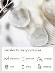 可重复使用的硅胶胸垫 - 隐形提拉胸垫，适用于泳装和内衣，柔软厚实，自然提拉，是比基尼、连衣裙和吊带背心的理想之选。 - 彩色 - 查看 7