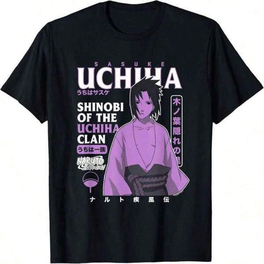 2026 100% Cotton Casual T-Shirt For Boys And Girls 2026 Young Girls' Boys' T-Shirt NARUTOS Shippuden Team 7 Group Anime T-ShirtBoys' T-Shirts Girls' T-Shirts Girls' Gifts Teenage Girls' Clothing Boys' Clothing Gifts For Teenage Boys Fresh Girlish Style T-Shirts Girls' Tops Girls' T-Shirts Girls' Clothing Boys' Clothing Girls' Clothing Children's New Year Gifts Birthday Gifts, Holiday Gifts, Party T-Shirts, Family Gatherings Or Games, Outdoor Activities, Suitable For Gifting, Suitable For All Seasons - 黑色 - 查看 1