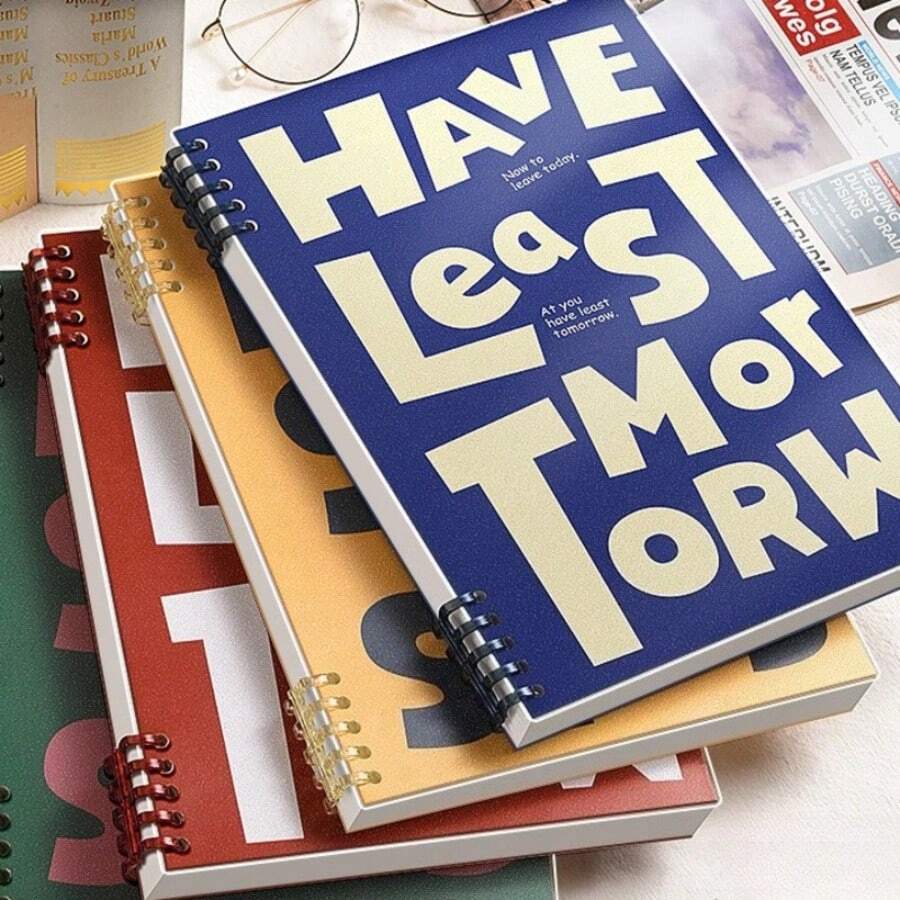 60pages/120sheets Retro American Style B5 Loose-Leaf Notebook, Removable & Smooth, Minimalist Student DIY Notepad - B5 lined - View 1