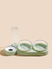 1 Set Pet Food And Water Bowl Combo, Suitable For Cats And Dogs - Feeding and Watering In One - View 6