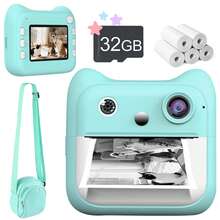Máy ảnh kỹ thuật số 8MP dành cho trẻ em, quay video HD 1080P, chụp ảnh tua nhanh 3s/5s/10s, phù hợp cho bé trai và bé gái từ 3-12 tuổi (Hồng/Xanh dương), quà Giáng sinh, Năm mới, quà tựu trường. - A25 - Xem 15