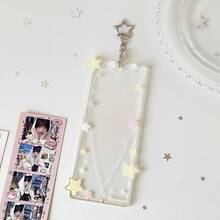 Colorful Star Acrylic Life Quadrant K-Pop Card Holder, Star Design Fangirl Y2Y Style Bag Charm Quad Card Holder Accessory - The Four Palaces Of Life - View 13
