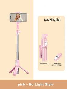 STICKMAG 74厘米/29.1英寸无线蓝牙自拍杆三脚架，带可调节3速LED自拍灯，360°不锈钢防抖三脚架自拍杆，可手持或桌面使用，兼容 16/15/14/13/12/11e/Max/Pro/Xs/Xr/X/Plus、Galaxy S25/S24/S23/S22 Ultra及其他安卓智能手机 - 彩色 - 查看 14