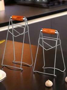 1pc Stainless Steel Heat-Resistant Tongs, Steamer Clip, Food Gripper, Bowl Clamp, Kitchen Plate Holder - Silver - View 2