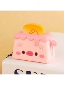 1pc Cartoon Mini Capybara Bread Maker Keychain Backpack Pendant Panda Toast Toy Creative Ornament - Multicolor - View 4