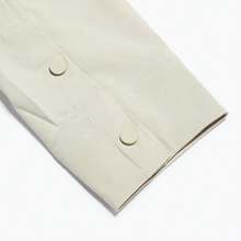 Adidas 男士休闲轻薄长袖衬衫，时尚百搭，适合日常穿着，春秋季 - 淡灰 - 查看 4