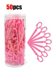 100/80/70/60/50个装防漏指甲油保护夹（带罐），指甲夹，抛光防漏美甲防染色保护夹，防漏指甲修剪工具，亚克力凝胶延长贴，指甲模具夹，自制法式美甲工具配件。（30/20/10/1个） - 粉色 - 查看 9