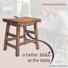 Durango 20Inch Tall Industrial Wood Dining Stool Table Or Extra Seat Unique Rustic Industrial Style And Comfort Farmhouse, Solid Wood Furniture - SingleUnit20DiningHe - View 10