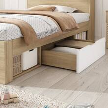 Bed Bases & Foundations - Oak + White + Wood + 90cm*200cm - View 10