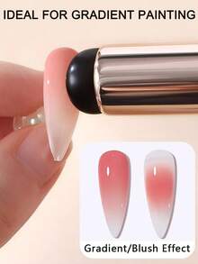 可重复使用的硅胶美甲刷、唇刷，多功能圆头硅胶唇刷，美甲工具，渐变晕染弹性唇彩化妆刷（女士适用） - 彩色 - 查看 5
