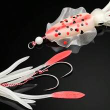 1pc Soft Squid Fishing Lure, Artificial Bait With Luminous Body Perfect For Night Fishing - Multicolor - View 10