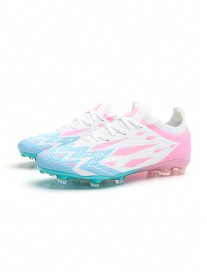 Jifffly Zapatos de fútbol con bloques de color de moda, zapatos deportivos para exteriores unisex