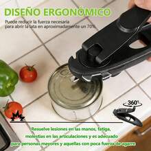 ¡RecomendadoOcho en Uno Abrelatas Manual, Multifuncional Abridor de Botellas, Magnético Diseño Ergonómico con Mango Giratorio de 360 ° , Aleación de Acero Inoxidablematerial ABS Antideslizante, Fácil de Almacenar¡Top de Temporada - 1 - Ver 3