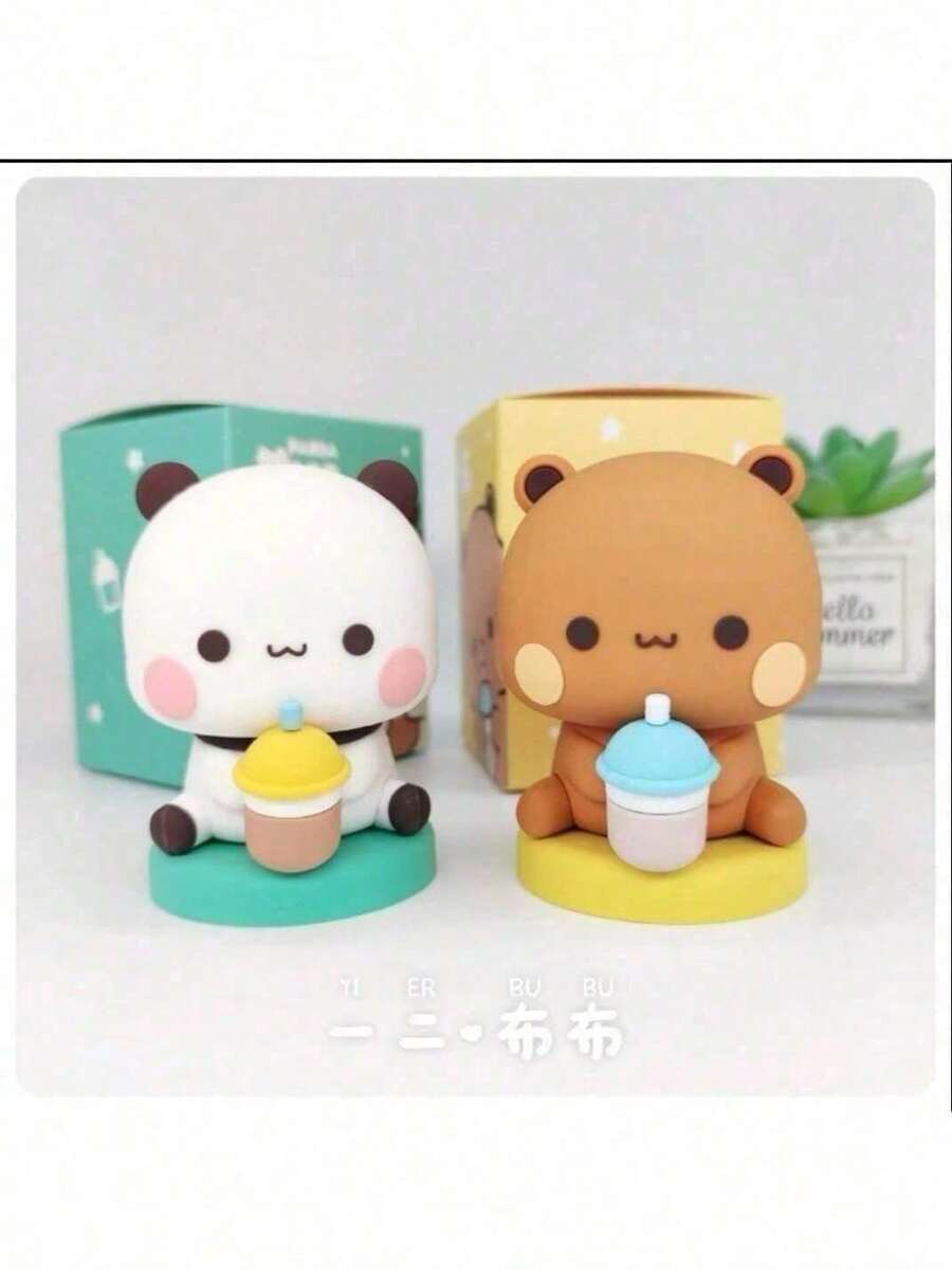 新款跨境可爱布艺动物摆件，微景观园艺装饰，树脂桌面摆件