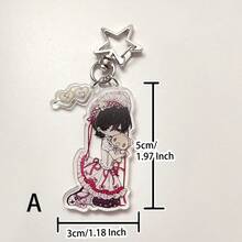 Oryginalny akrylowy brelok do kluczy, kokarda przyjaźni z aniołkiem w kształcie serca, Y2K, retro, szkolna dziewczyna, uroczy, swobodny, uliczny brelok akrylowy, zawieszka do telefonu, pamiątka szkolna, dodatek do torby, odpowiedni na każdą porę roku, imprezy firmowe, prezent dla dziewczyny - Wielokolorowe - Zobacz 15