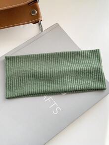 1pc Minimalist Knitted Wide Striped Elastic Headband, Fashion Hair Hoop For Women, Anti-Slip For Washing Face & Makeup Fashion Hair Accessories Women Hair Band - Multicolor - View 29