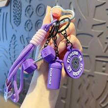 Gym Series Keychain, Creative Barbell Keychain, Dumbbell Water Bottle Keychain, Gym Accessory Gift, Backpack Pendant - Fitness Series - View 9
