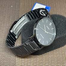 Casio 卡西欧男士简约黑色不锈钢腕表，石英机芯，矿物玻璃镜面，防水休闲正装腕表 - 均碼 - 查看 7