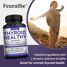 Fearathe Thyroid Healthy - With Iodine, Magnesium, Selenium & Zinc - Support Healthy Thyroid & Adrenal Function, Focus & Clarity - 120 Capsules - 1 Bottle - View 8