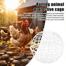 Ball Shaped Movable Chicken House Rollable Poultry Enclosure Round Hutch Plastic Chicken Rolling Cage For Chicks Rabbits Birds - Multicolor - View 8