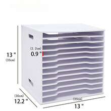 Kệ đựng hồ sơ 12 tầng màu trắng tối giản, kệ lưu trữ giấy tờ, thích hợp cho văn phòng và gia đình. - Mảnh duy nhất - Xem 2