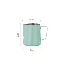 1pc 304 Stainless Steel Milk Frothing Pitcher With Scale, Professional Espresso Steaming Pitcher For Latte Art Coffee Barista, 350/600ML Back To School - Multicolor - View 23