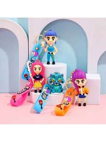 1个新款K-POP女巫组合钥匙扣挂件，卡通动漫高品质包包配饰，节日礼物 - 彩色 - 查看 5