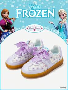 Disney 1 đôi giày thể thao trẻ em chủ đề Frozen, bao gồm giày công chúa Elsa, công chúa Anna và công chúa Arendelle, thích hợp cho sinh hoạt hàng ngày, các hoạt động thể thao ngày lễ và ngoài trời. Thoải mái, đế chống trơn trượt, thoáng khí. - Màu tím - Xem 1