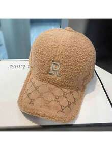 2/1pc 2026 Autumn/Winter New Arrival Thermal Lined Baseball Cap, Adjustable Minimalist Casual Versatile Hat For Women - Beige - View 3