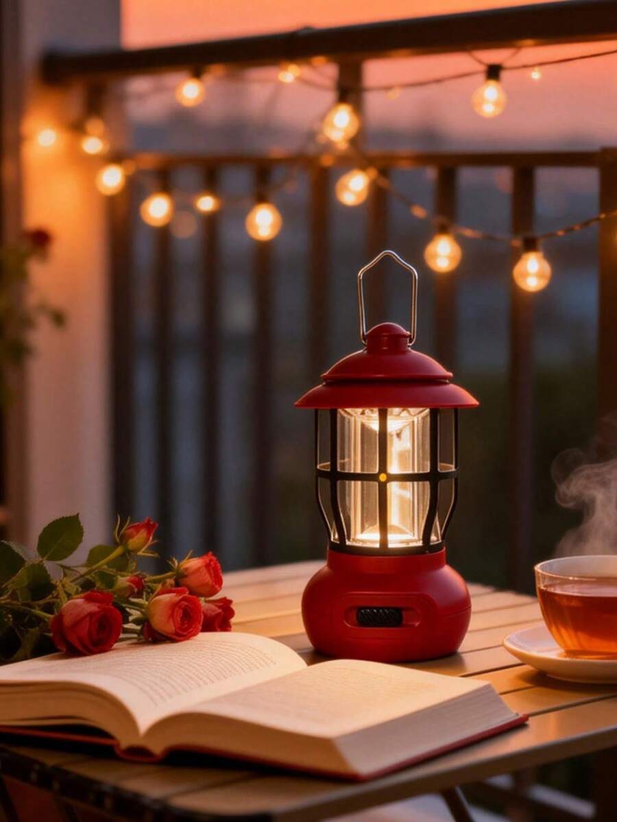 Outdoor LED Camping Light, Portable USB Rechargeable Light, Retro LED Lamp, Travel Tent Light, Portable Camping Lamp, Fishing Light - As Shown In the Figure - View 1