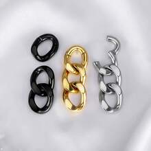 1pc 6mm New Chain Ear Weights Hangers Plugs Expander Stainless Steel Piercing Earrings Women Man Fashion Jewelry Gift - Chain - View 4