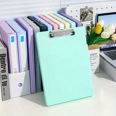 Cajas de almacenamiento de carpetas multifuncionales de 1/2/3 colores, diseño de tablero de escritura con clip, adecuadas para la organización de archivos de estudiantes y oficinas y clasificación de materias, herramientas de organización de archivos del campus y el hogar, esenciales para el trabajo de oficina, pueden almacenar y almacenar archivos, Sh