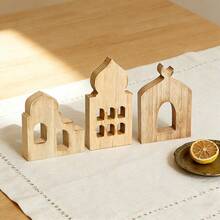 1 pièce Ornement décoratif en bois de style minimaliste du Moyen-Orient, décoration d'intérieur chaleureuse - étagère, vitrine, décoration pour maison d'hôtes/hôtel - Multicolore - Voir 6