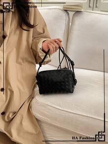 1pc Mini Fashionable Shoulder Bag, Minimalist & Lightweight Crossbody Bag - Black - View 3